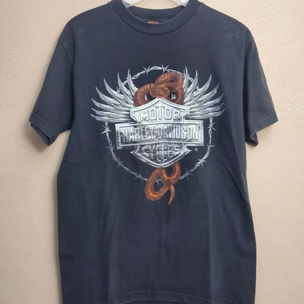 Harley-Davidson rattle snake‎ Wings T-Shirt
